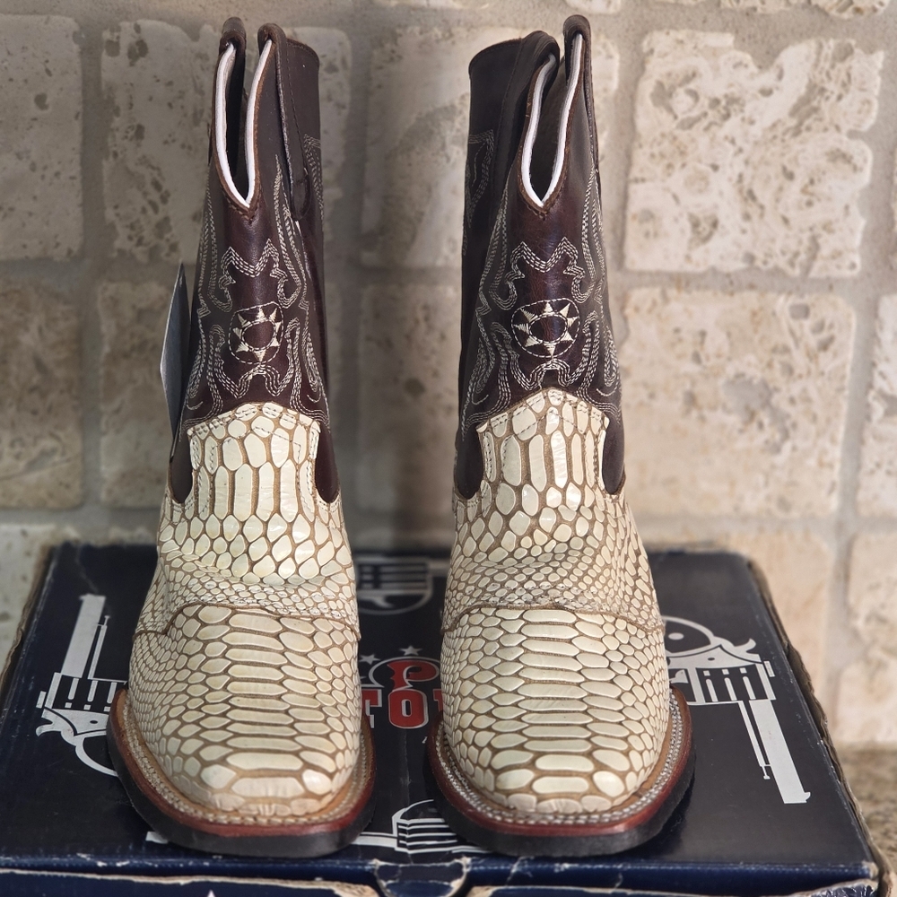 Pistolero Kids Phyton Cowboy Boots - Picture 2 of 10